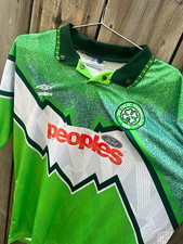90s retro Umbro Celtic FC Soccer Jersey Green/White 
