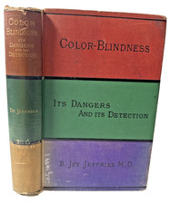 RARE Color Blindness Dangers Detection Jeffries 1879 Antique Medical Eye Book picture