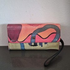 DESIGUAL Women's Multicolor  Faux Leather Wallet Wristlet Snap... picture