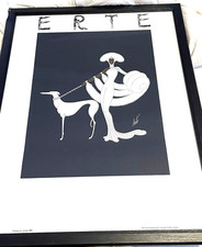 🔥 Erte (Romain de Tirtoff) (French, 1892-1990) Ebony in White Seriograph 34x26 picture