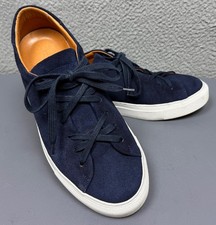 Beckett Simonon Sneakers Mens 9 Blue Suede Reid Classic Lace Up Minimal Shoe picture