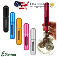 5 Pcs Refillable Travel Portable Perfume Atomizer Bottle Spray Pump Case 5/8 ML picture