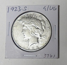 1923-S Peace Silver Dollar G/VG Cleaned San Francisco Mint (327) picture
