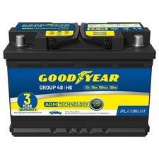 Goodyear 48-H6-AGM BCI Group Size 48 12V 70 AH, 120RC, 760 Standard, Standard picture