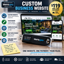 Custom Professional Business Website NOW, No Monthly Website-Builder Fee, On USB picture