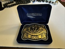New Montana Silversmiths Dodge Rodeo Dealer 2002 Belt Buckle Ram DODGE10D USA  picture