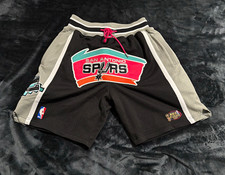 Just Don San Antonio Spurs NBA Hardwood Classics Mesh Basketball Shorts s picture