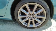 Used Wheel fits: 2018 Mazda 3 18x7 alloy dark silver Grade C picture