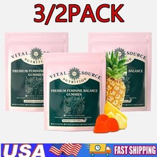 3/2Pack Vital Source Feminine Balance Gummies Hawaiian Pineapple US picture