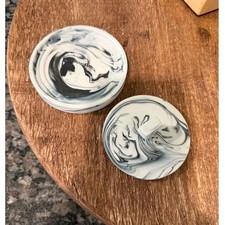 Diptyque Candle Landscape Lid + stand for candles marbled biscuit porcelain picture