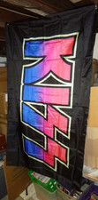 Mixed Lot Of KISS Band VTG STUFF FLAG -BANNER-T-SHIRT -2 TIES X-MAS BALLS picture