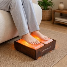 Himalayan Pink Salt Foot Warmer Lamp Natural Dual Slabs Foot Relaxation Wellness picture