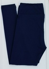 TC LuLaRoe Tall & Curvy Leggings Versatile Solid Dark Navy Blue  01 picture