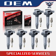 6 spark plug +Ignition coil packs For Ford Edge explorer Lincoln 3.5L 3.7L UF553 picture