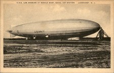Lakehurst NJ U.S.S. Los Angeles c1920s-30s Vintage Postcard bhn picture