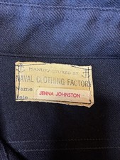 Vintgae 1940’s WWII US Navy CPO Shirt Single Pocket Waves Named Jenna Johnston picture