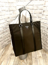 PRADA Large TESSUTO Dark BROWN Tessuto NYLON w/ Saffiano Leather Trim # 65 EUC picture