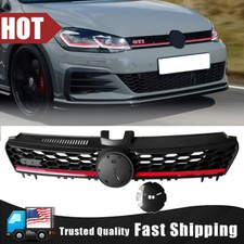 Fit 2015 2016 Volkswagen VW MK7 Golf/GTI Front Upper Grille Black w/Red Trim picture