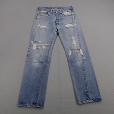 Vintage Levis Jeans Mens 30x30 Redline Selvedge Denim 501 Distressed Thrased 80s picture