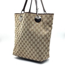Gucci Tote Bag GG Canvas Brown Authentic picture