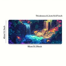 1pc Large-sized Esports Gaming Mouse Pad Featuring a Fantastical Waterfall wit picture