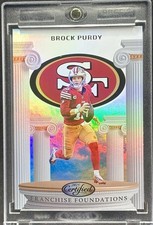 Brock Purdy  WHITE HOLO FOIL REFRACTOR   CARD PANINI 49ERS MINT picture