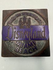 Vintage Disneyland/Miami Beach Cast Block Metal Printing / Plaque- Win A Trip picture