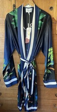 CASABLANCA Multi-Color Silk NYC Athletic Club Print Robe Sz L -$1650 picture