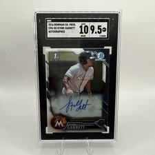 2016 Bowman Chrome STONE GARRETT 1st Bowman Auto SGC 9.5/10 - Low Pop picture