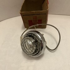 Vintage International Harvester Truck Utility Light Lens Cover Glass/Chrome Body picture