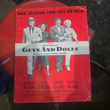 GUYS AND DOLLS VOCAL SELECTIONS Sheet Music Songbook Vintage 1955 Movie Songs picture