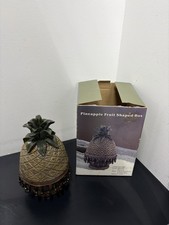 Vintage pineapple Fruit Shaped Box  8.5” picture