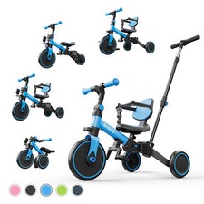 Besrey Toddler Tricycle with Push Handle,Kids Trike for Girl/Boy,Child Bike,Blue picture