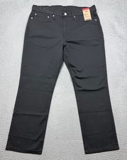 Levis 514 Jeans Mens 36x29 Black Stretch Straight Leg Dark Wash NWT picture