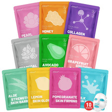 10 Pack Hydrating Face Masks Collagen Moisturizing Sheet Skincare Set picture