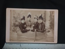 Antique 1890s Cabinet Photo 4 Victorian Women Rowboat J Huessgen Wisconsin... picture