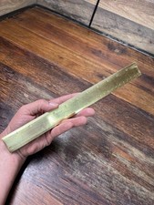 Vintage Solid Brass 12 inch Ruler Metric Conversion picture