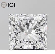 IGI Certified Lab Grown CVD Diamond PRINCESS Cut 0.75 Ct E Color VS1 Clarity picture