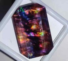 Ammolite Emerald Doublet Rare Opal-Like Organic 47.60 Ct Natural Loose Gemstone picture