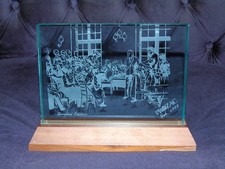 Super Rare Prozac 1988 Promotional Etched Glass Paper Weight Advertisement Plaqu picture