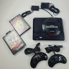 SEGA Genesis Model 1 Bundle (2 Controllers Power & A/V Cables 2 Games) TESTED picture