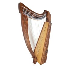22 String Lever Harp Celtic Irish Harp Solid Wood w/ Carry Bag, Strings & Tuning picture