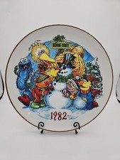 Vgt Christmas SESAME STREET Plate Gorham HOLIDAY LIMITED EDITION Muppets picture