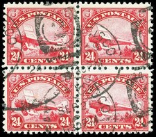 Scott #C6 Used EXTRA FINE Block/4, SCARCE in This Condition See Photo picture