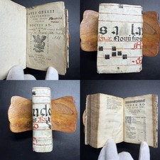 1559 Aulus Gellius Latin, Manuscript Vellum Binding, Gauffered Edges picture
