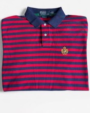 Vintage Ralph Lauren Striped Crest Polo Shirt Size Xl picture