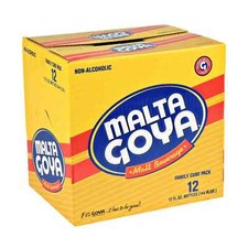 Goya Malta 12 12oz glass bottles Family Pack Box  picture