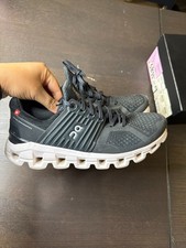 On Cloudswift Women's Running Shoes Black/White US 7 – Gently Used picture