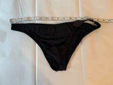 JJ Malibu Renaissance Ultra Low Swim Briefs, Men's swim bikini, Black, size M picture