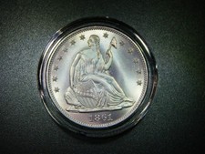 TONED UNC 1861 HALF DOLLAR CONFEDERATE STATES OF AMERICA CIVIL WAR RESTRIKE picture
